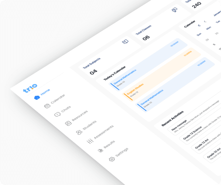 Teachers dashboard preview